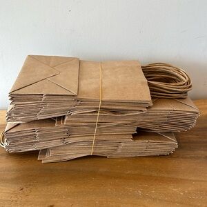 50 small brown paper bags